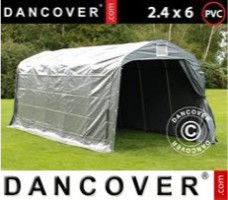 Tente abri 2,4x6x2,34m PVC, Gris