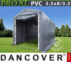 Tente abri 3,5x8x3,3x3,94m, PVC, Gris
